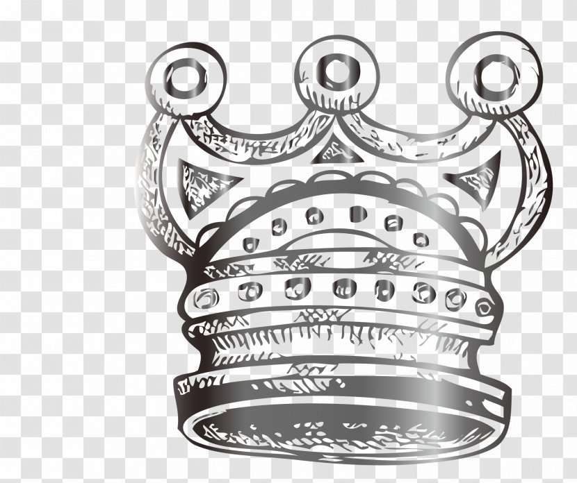 Luxury Silver Crown - Monochrome Photography Transparent PNG