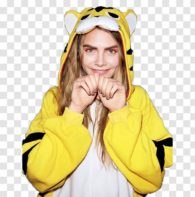 Cara Delevingne Model Onesie Fashion The Face Of An Angel - Silhouette Transparent PNG