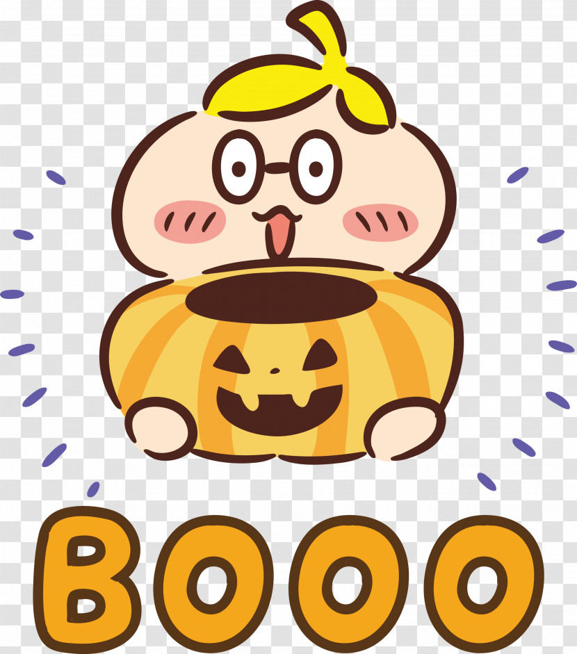 Booo Happy Halloween Transparent PNG