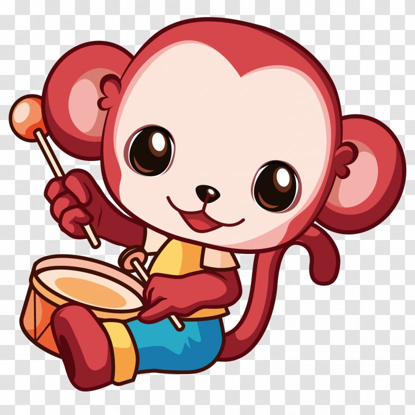 Cartoon Clip Art - Flower - Drums Of Monkeys Transparent PNG