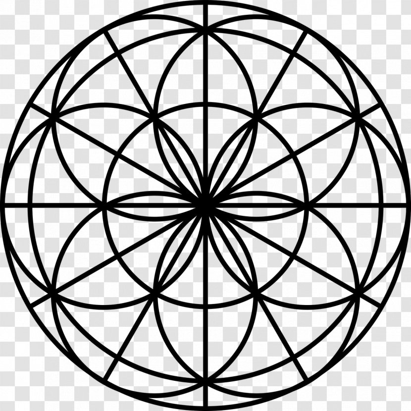 Sacred Geometry Mandala Overlapping Circles Grid Art - Religion - Circle Transparent PNG