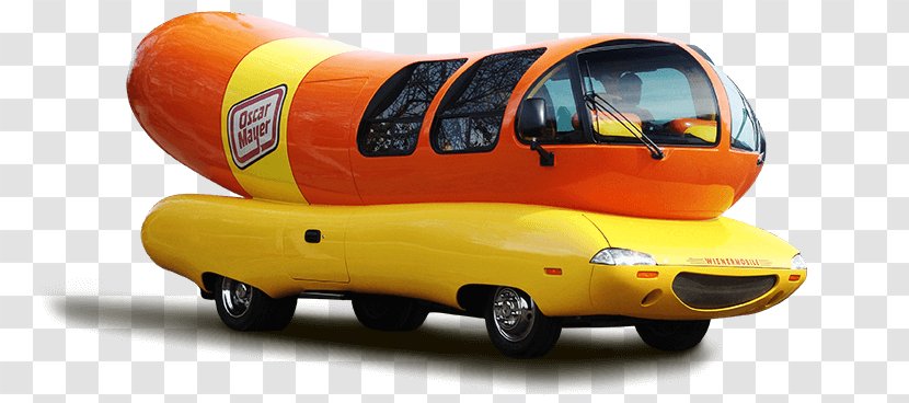 Hot Dog Wienermobile Oscar Mayer Vehicle - Yellow - Juice Billboard Transparent PNG