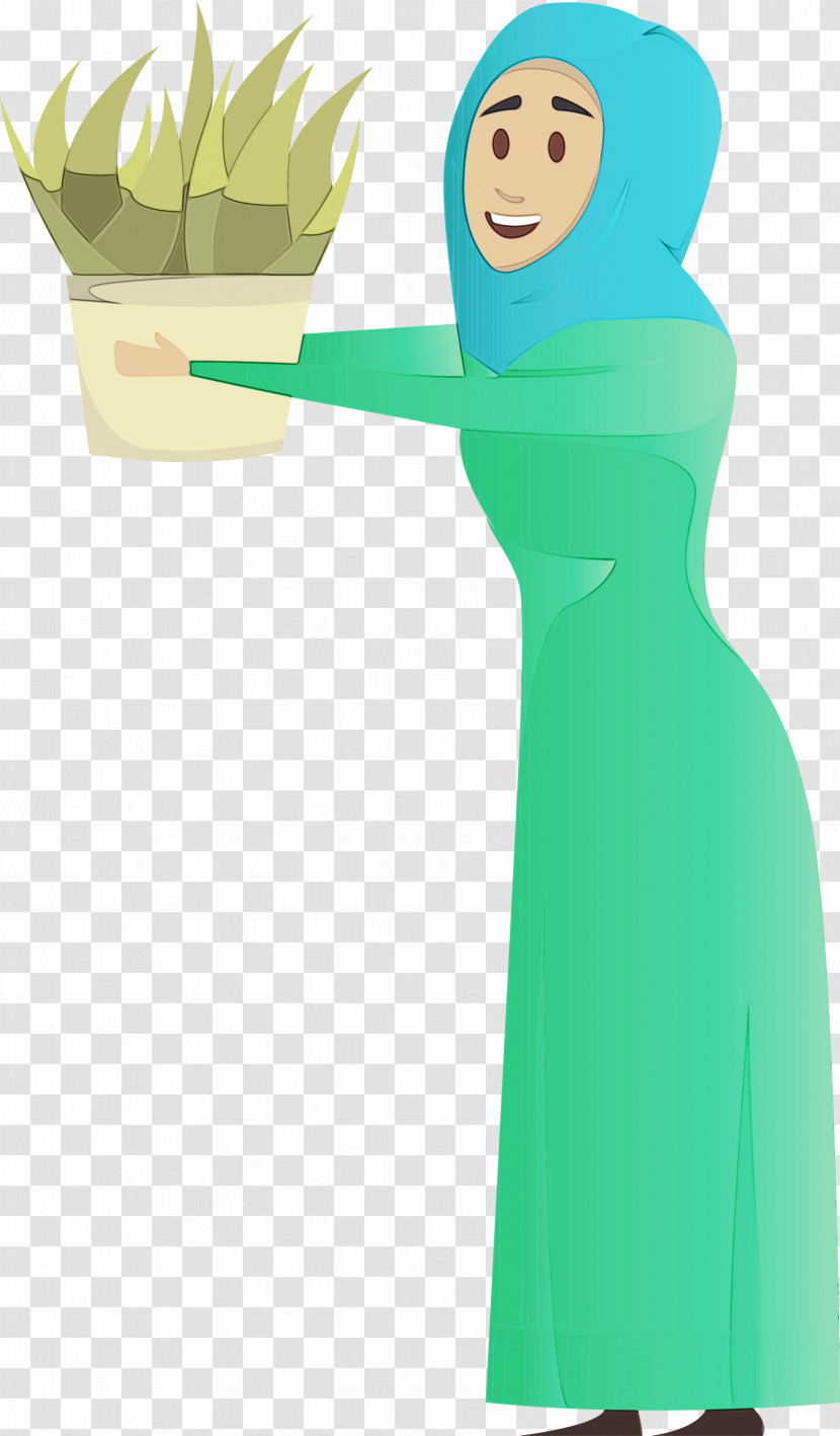 Green Cartoon Finger Gesture Transparent PNG
