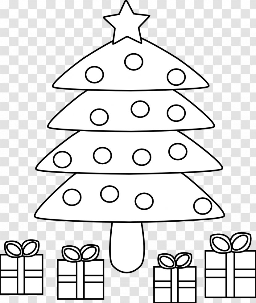 Christmas Tree Line Art Point Angle - Area Transparent PNG
