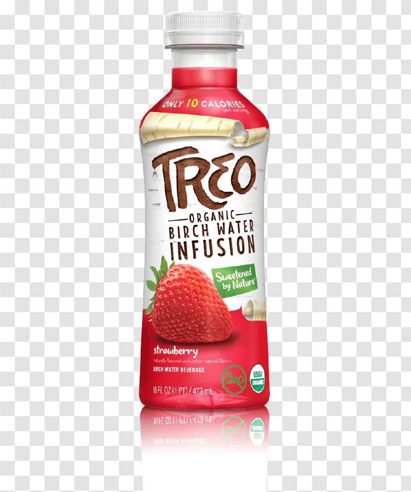 Birch Sap Organic Food Flavor Drink - Bottle - Strawberry Transparent PNG