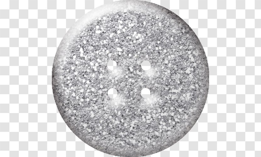 Glitter White - Silver Button Transparent PNG