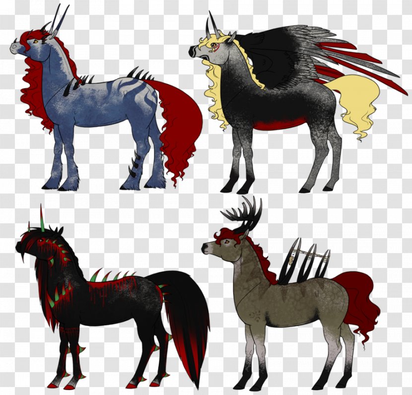 Mustang Stallion Donkey Unicorn Mane Transparent PNG