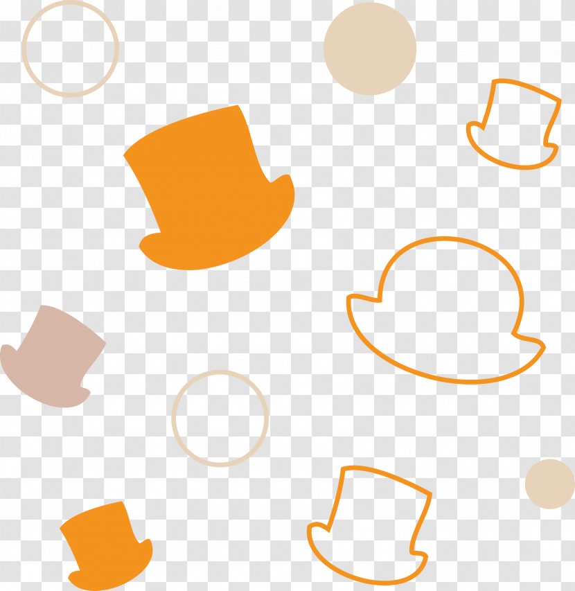 Yellow Angle Clip Art - Orange - Floating Hat Transparent PNG