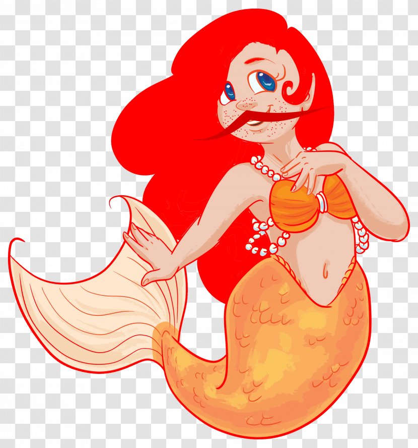 Mermaid Red Hair Legendary Creature Clip Art - Tree Transparent PNG
