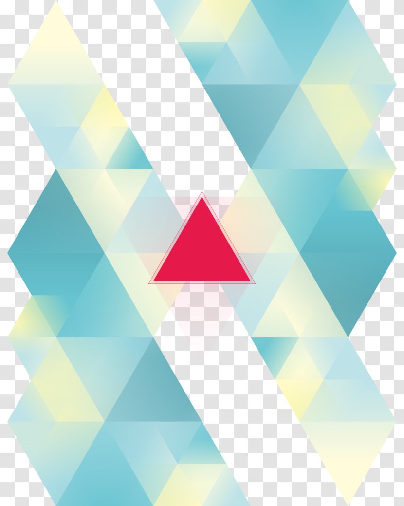 Triangle Abstract Art Desktop Wallpaper Graphic Design - Azure - Background Transparent PNG
