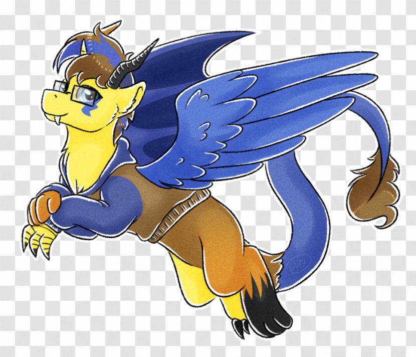 Dragon Horse Cobalt Blue Cartoon Transparent PNG