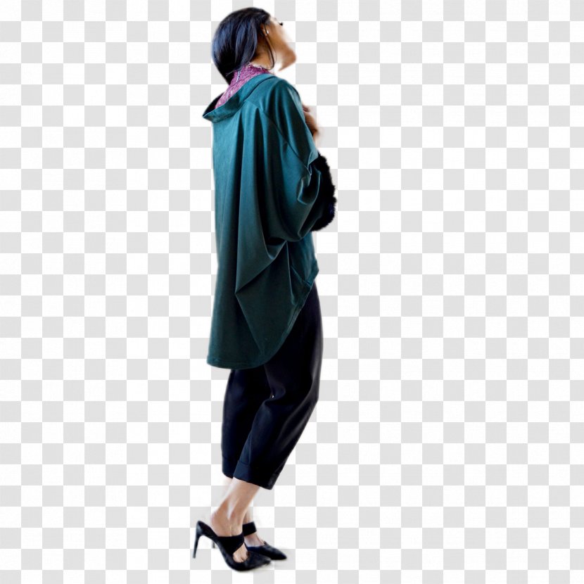 Outerwear Shoulder Jacket Sleeve Costume - Turquoise Transparent PNG