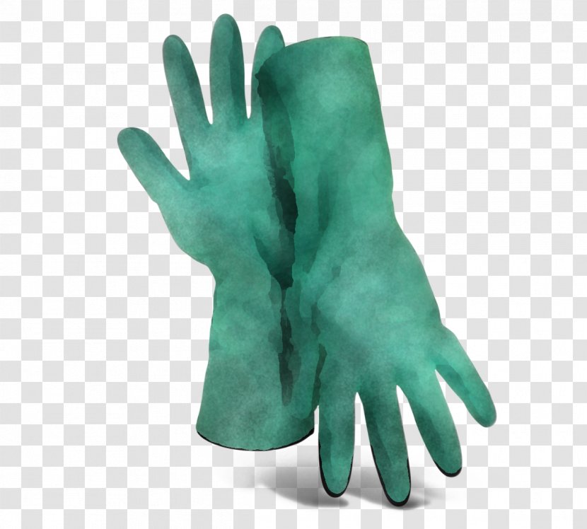 Safety Glove Green Personal Protective Equipment Hand - Latex - Finger Transparent PNG