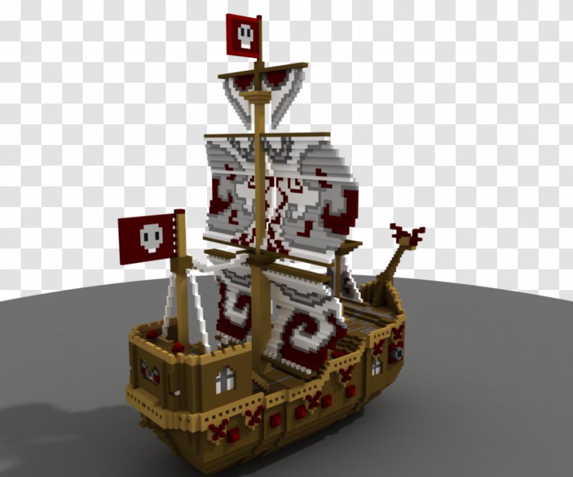 Ship Voxel Piracy Plunder Pirates Galleon Transparent PNG