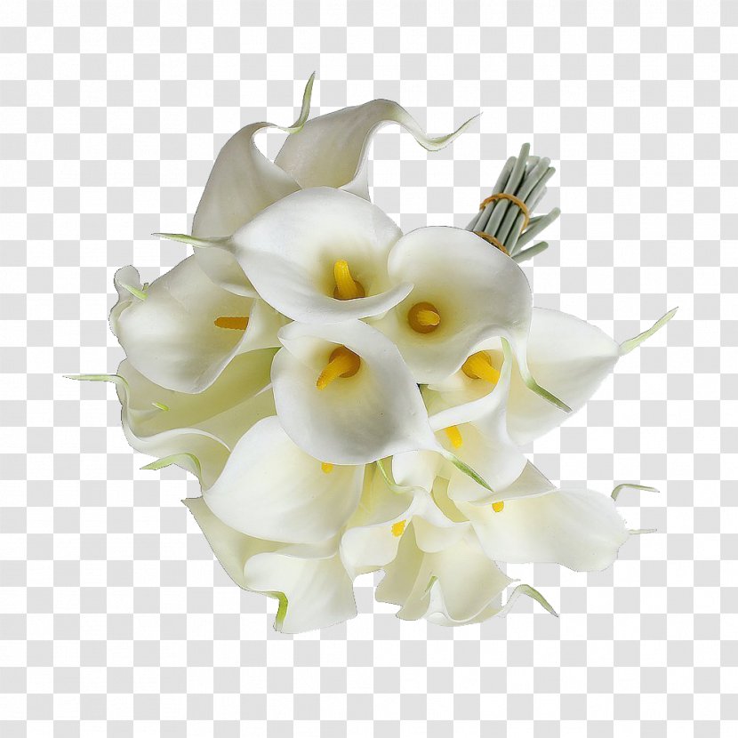 Flower Bouquet Wedding Bride Arum-lily - Artificial - Callalily Transparent PNG