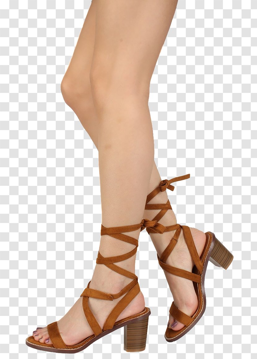 High-heeled Shoe Calf Boot Sandal - Platform Shoes Transparent PNG