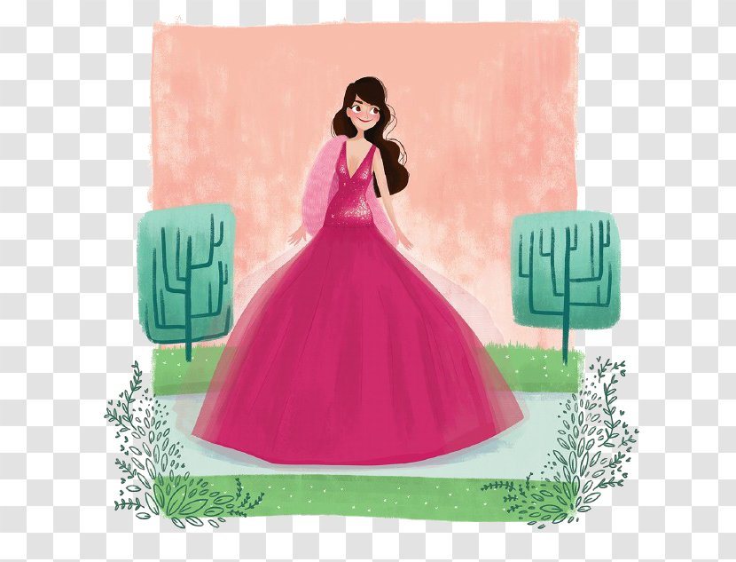 Skirt Woman Dress Gown Teacher - Silhouette - Cartoon Princess Transparent PNG