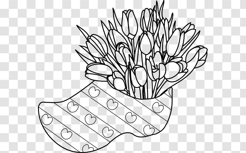 Clog Best Drawing Tulip Shoe - Petal Transparent PNG