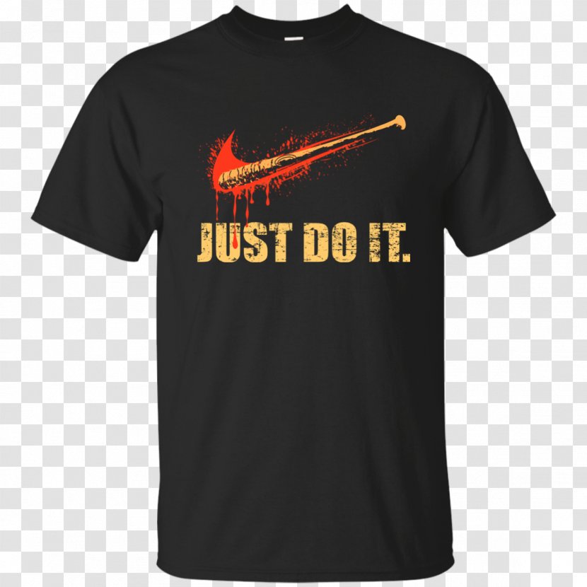 T-shirt Hoodie Negan Top - Text - Nike Transparent PNG