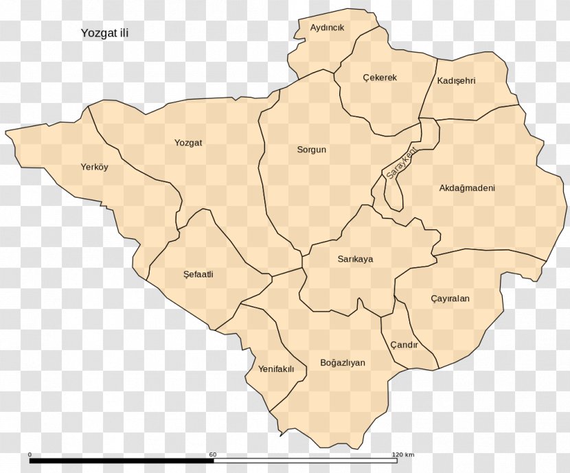 Yozgat Province Map Ecoregion - Area Transparent PNG