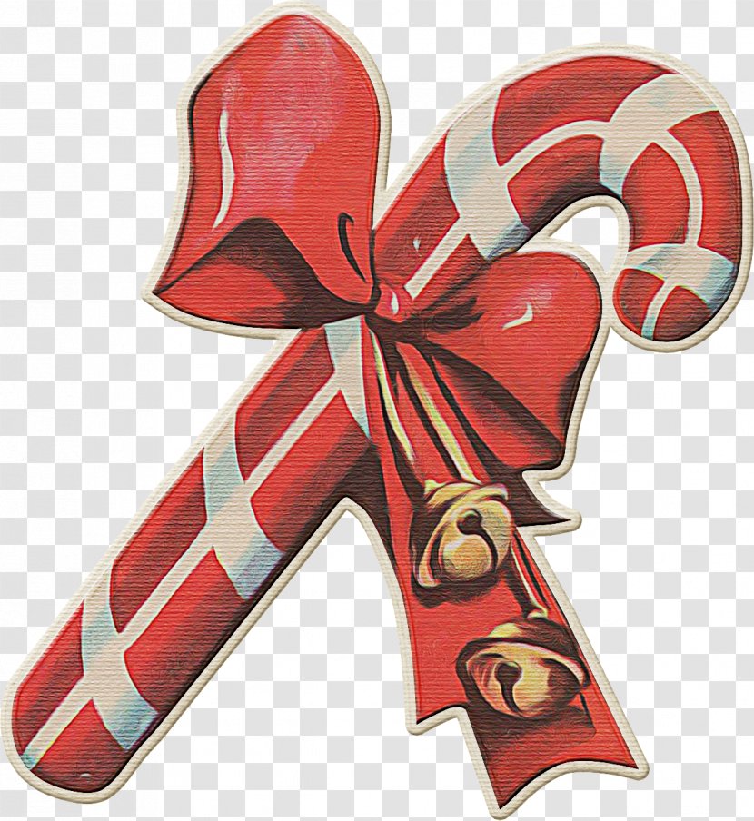 Candy Cane Christmas Decoration Santa Claus Mistletoe - Red Transparent PNG