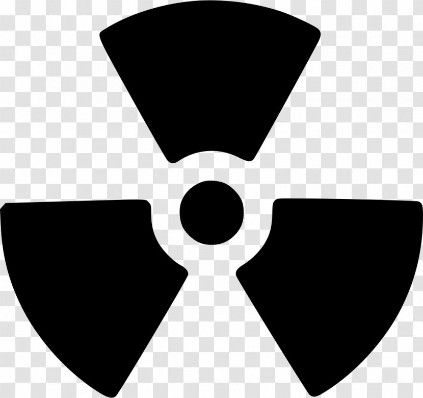 Hazard Symbol Nuclear Power Clip Art - Black And White Transparent PNG