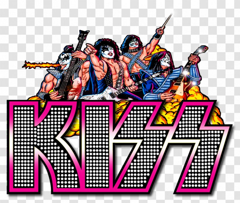 Kiss Visual Pinball Logo Stern Electronics, Inc. - Fictional Character Transparent PNG