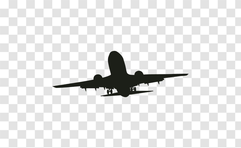 Airplane Silhouette Narrow-body Aircraft Aviation - Air Travel - Aviao Transparent PNG