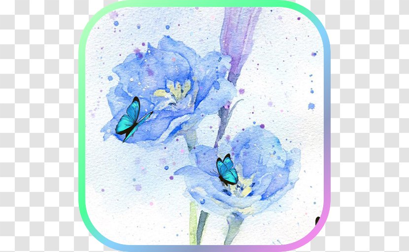 Watercolor Painting Ink Flower - Floral Design Transparent PNG