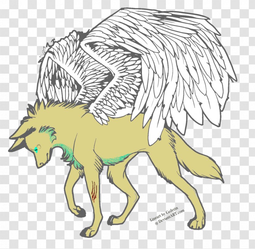 Carnivores Clip Art Wolf Horse Line - Mythical Creature Transparent PNG