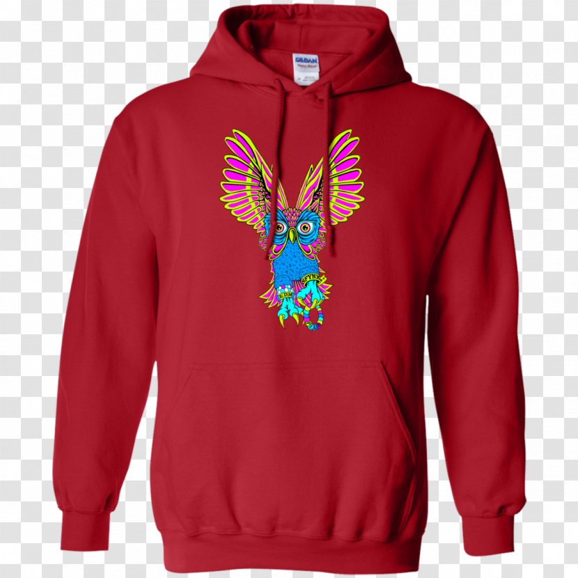 Hoodie T-shirt Sweater Bluza - Pocket - Watercolor Owl Transparent PNG