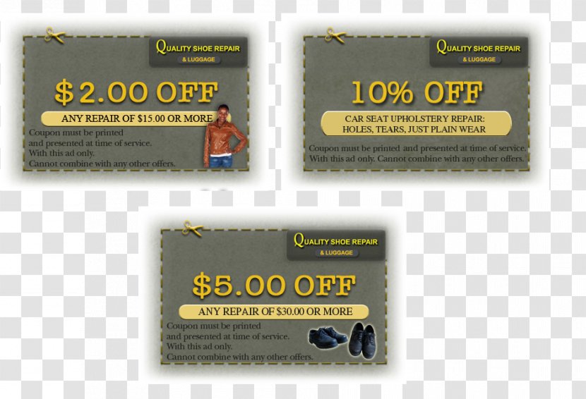 Discounts And Allowances Quality Shoe Repair & Luggage Coupon - Henderson Transparent PNG