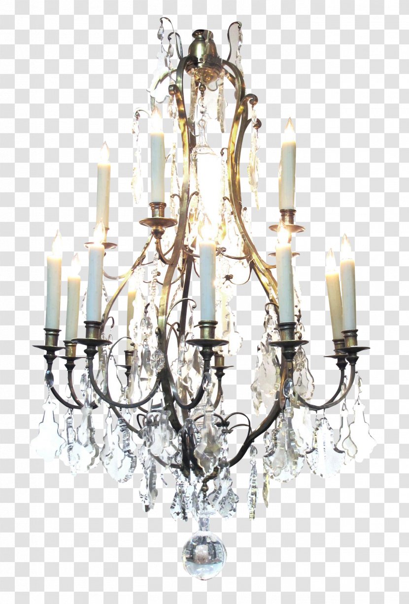 Chandelier Light Fixture Louis XVI Style Brass - Ceiling Transparent PNG