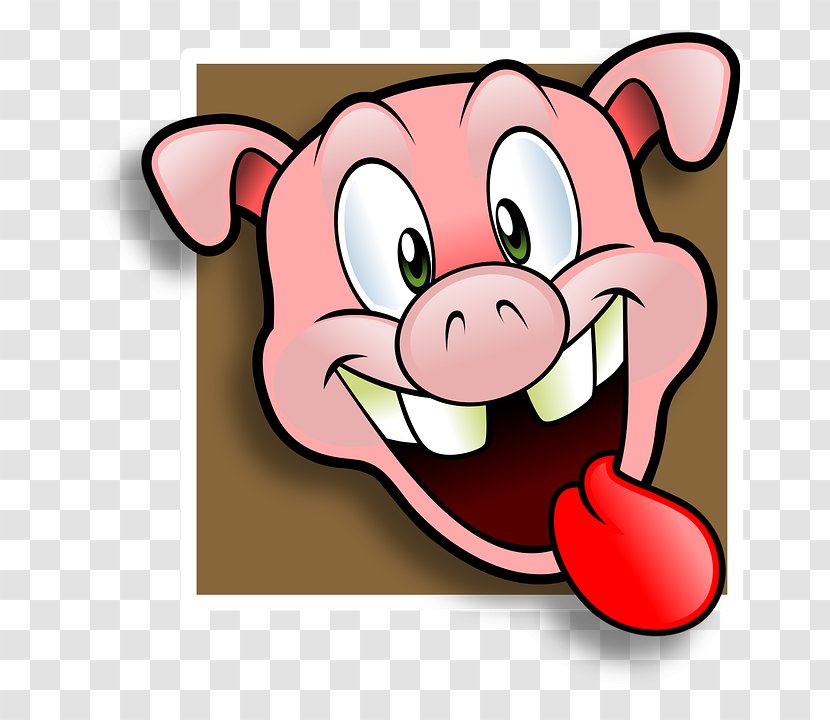 Domestic Pig Clip Art - Cartoon Transparent PNG