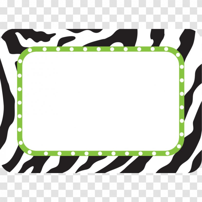 Name Tag Label Sticker Animal Print Plates & Tags - Prompt Border Transparent PNG