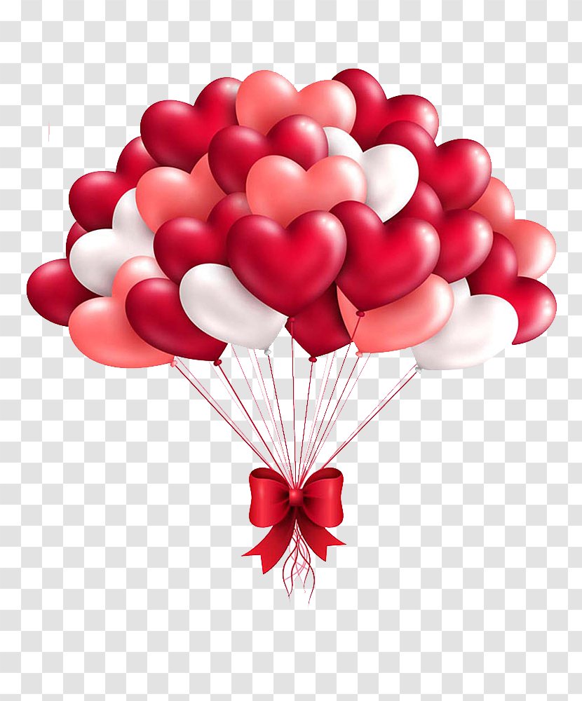 Heart Balloon Valentine's Day Gift Clip Art - Greeting Note Cards - Heart-shaped Transparent PNG