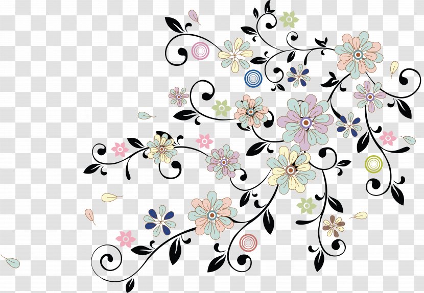 Flower Clip Art - Text - FLOWER PATTERN Transparent PNG