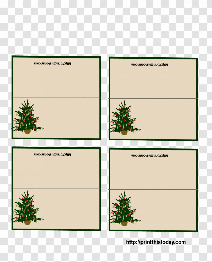 Place Card Christmas Decoration Template - Tree - Table Cliparts In Christmas Table Place Cards Template