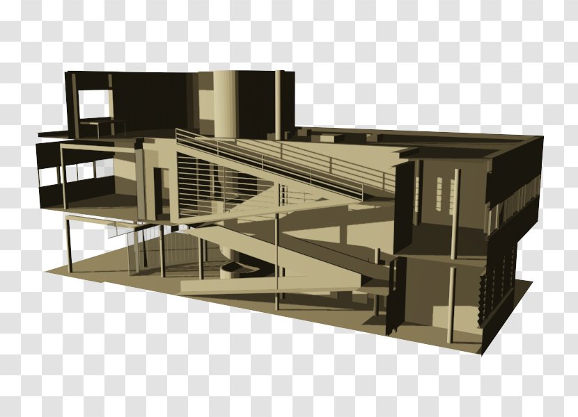 Villa Savoye Building Roof Furniture - Autocad - Design Transparent PNG