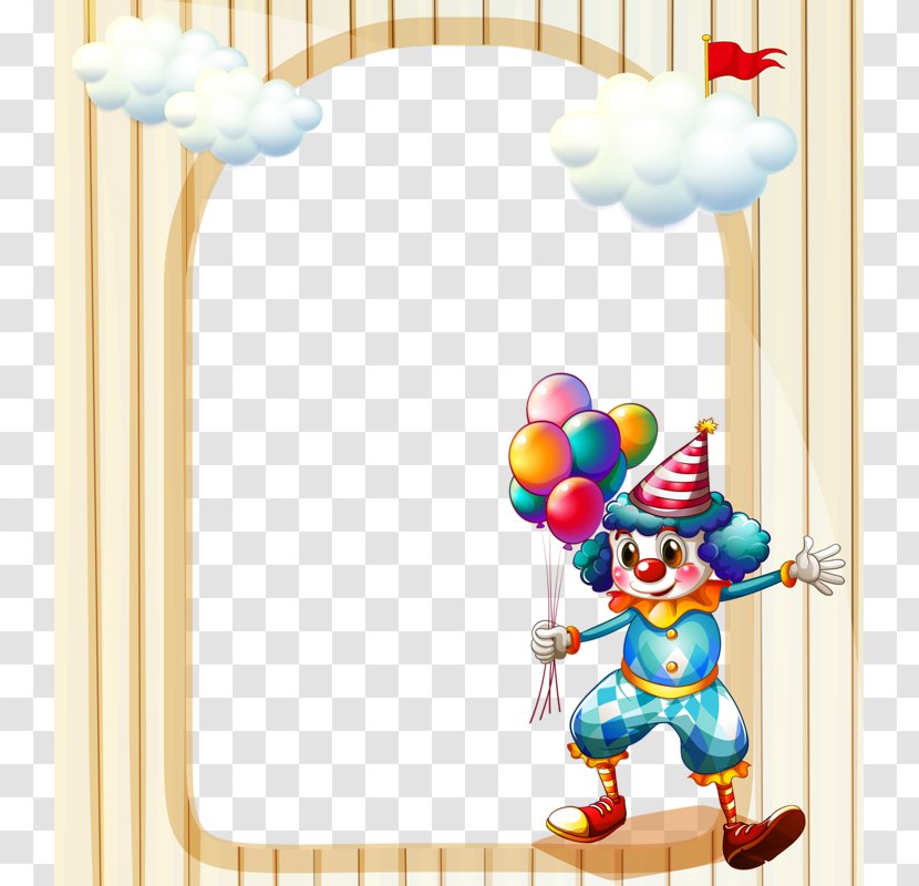 Borders And Frames Birthday Picture Frame Party Clip Art - Toy - Playground Clown Transparent PNG