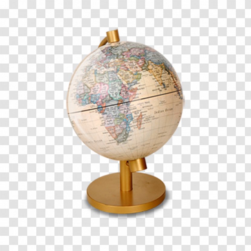 Globe Earth Map - Metal Seated Transparent PNG