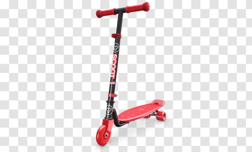 Kick Scooter Wheel Y-Volution Y Fliker Lift Red Motorized - Cartoon - Cool Decks Transparent PNG