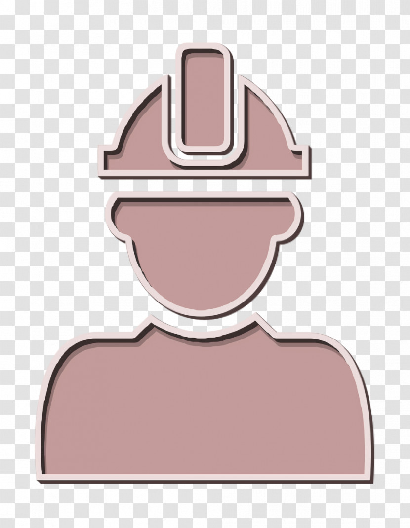 People Icon Building Trade Icon Constructor With Hard Hat Protection On His Head Icon Transparent PNG