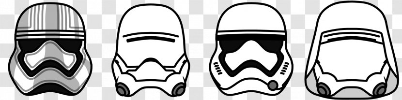 Stormtrooper Clone Trooper Motorcycle Helmets First Order Captain Phasma - Monochrome Transparent PNG