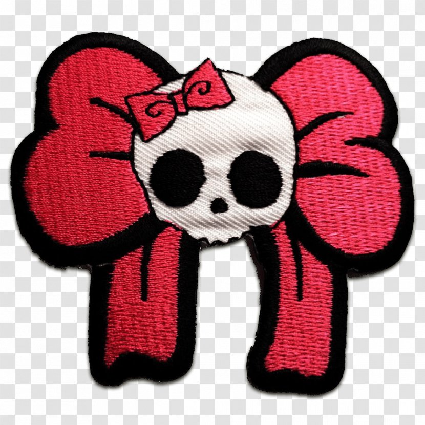Embroidered Patch Skull Embroidery Sewing Appliqué - Textile Transparent PNG