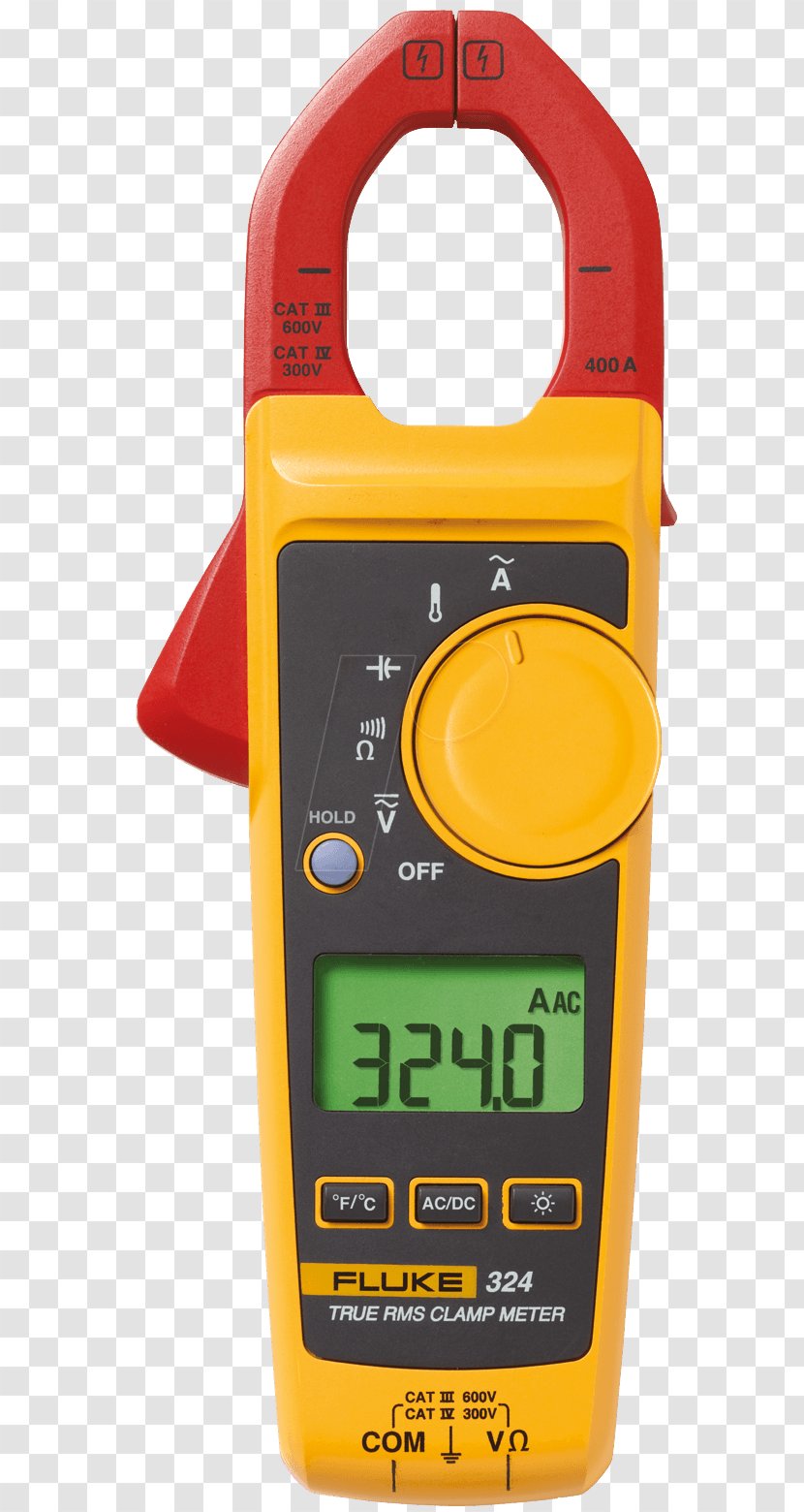 Fluke Corporation Current Clamp True RMS Converter Multimeter Measurement Category - Electronics Transparent PNG