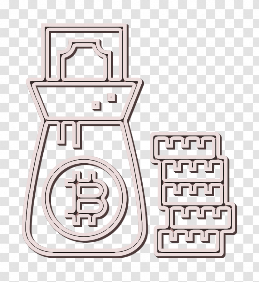 Bitcoin Icon Business And Finance Icon Money Bag Icon Transparent PNG