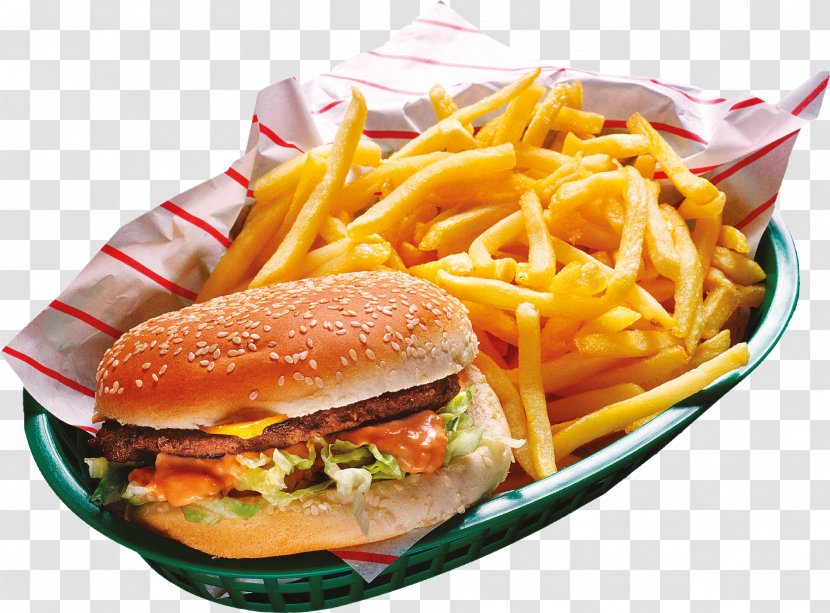 Hamburger French Fries Fast Food Cheeseburger Buffalo Burger - Hamburg Transparent PNG