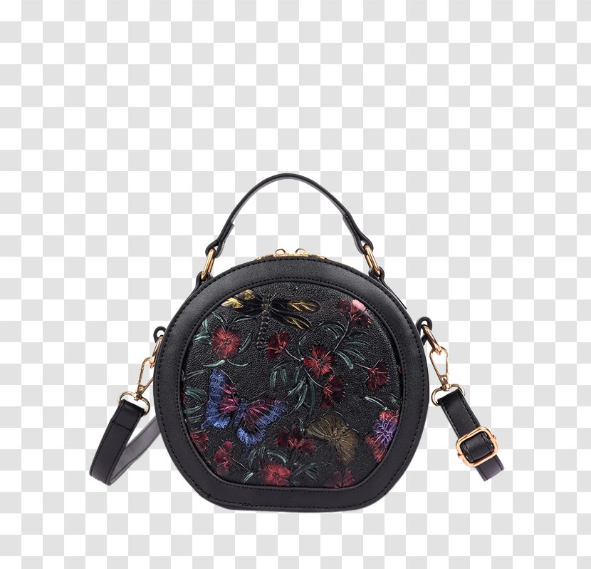 Handbag Messenger Bags Leather Shoulder - Wallet - Embossed Flowers Transparent PNG