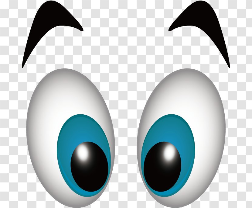 Clip Art Eye Image Vector Graphics - Blue - Cartoon Eyes Transparent PNG